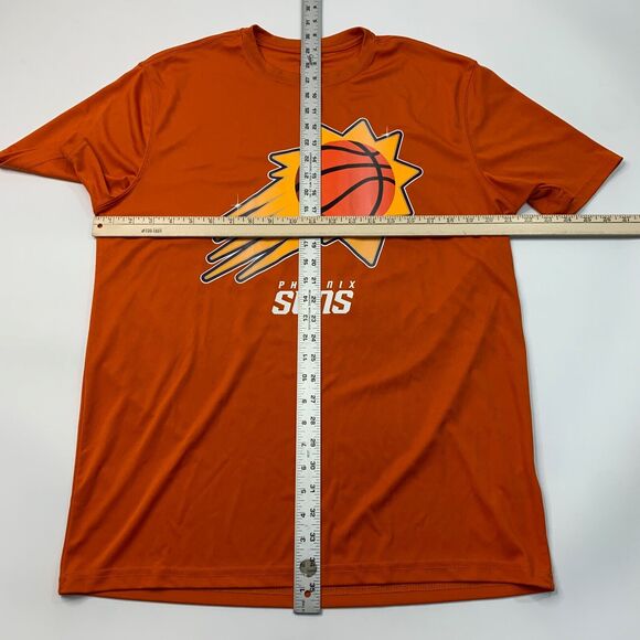 Phoenix Suns T Shirt Mens L Large Orange Devin Booker Sweat Wicking Crew Neck - Picture 4 of 10